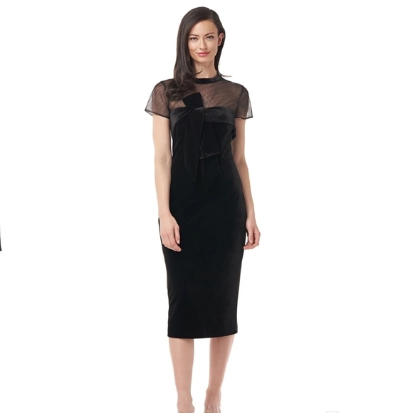 JS Collection Velvet Cocktail Dress - Picture 1 of 9